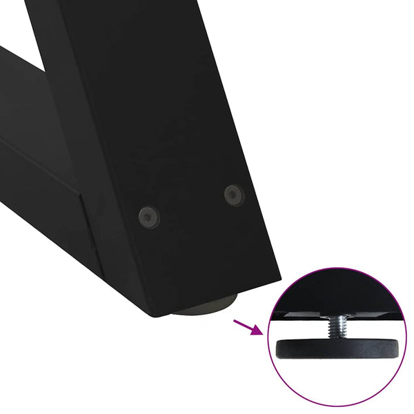 Couchtischbeine Schwarz 40cm, 2er Set