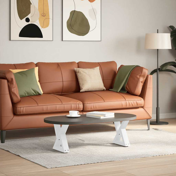 Couchtischbeine, 2er Set, Weiß, 40 cm Stahl