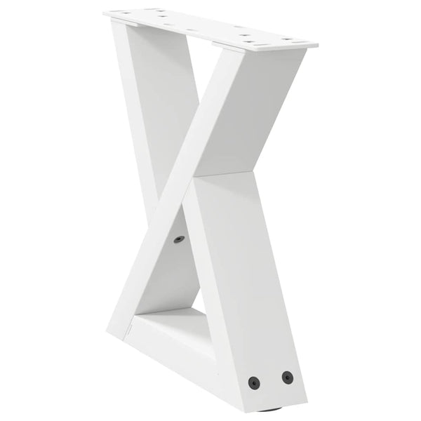 Couchtischbeine, 2er Set, Weiß, 40 cm Stahl