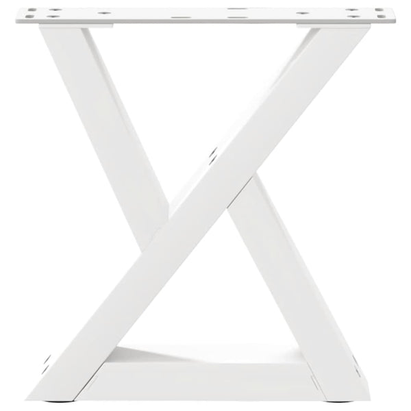 Couchtischbeine, 2er Set, Weiß, 40 cm Stahl
