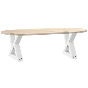 Couchtischbeine, 2er Set, Weiß, 40 cm Stahl
