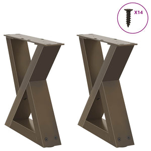 Couchtischbeine aus Stahl, 2er-Set