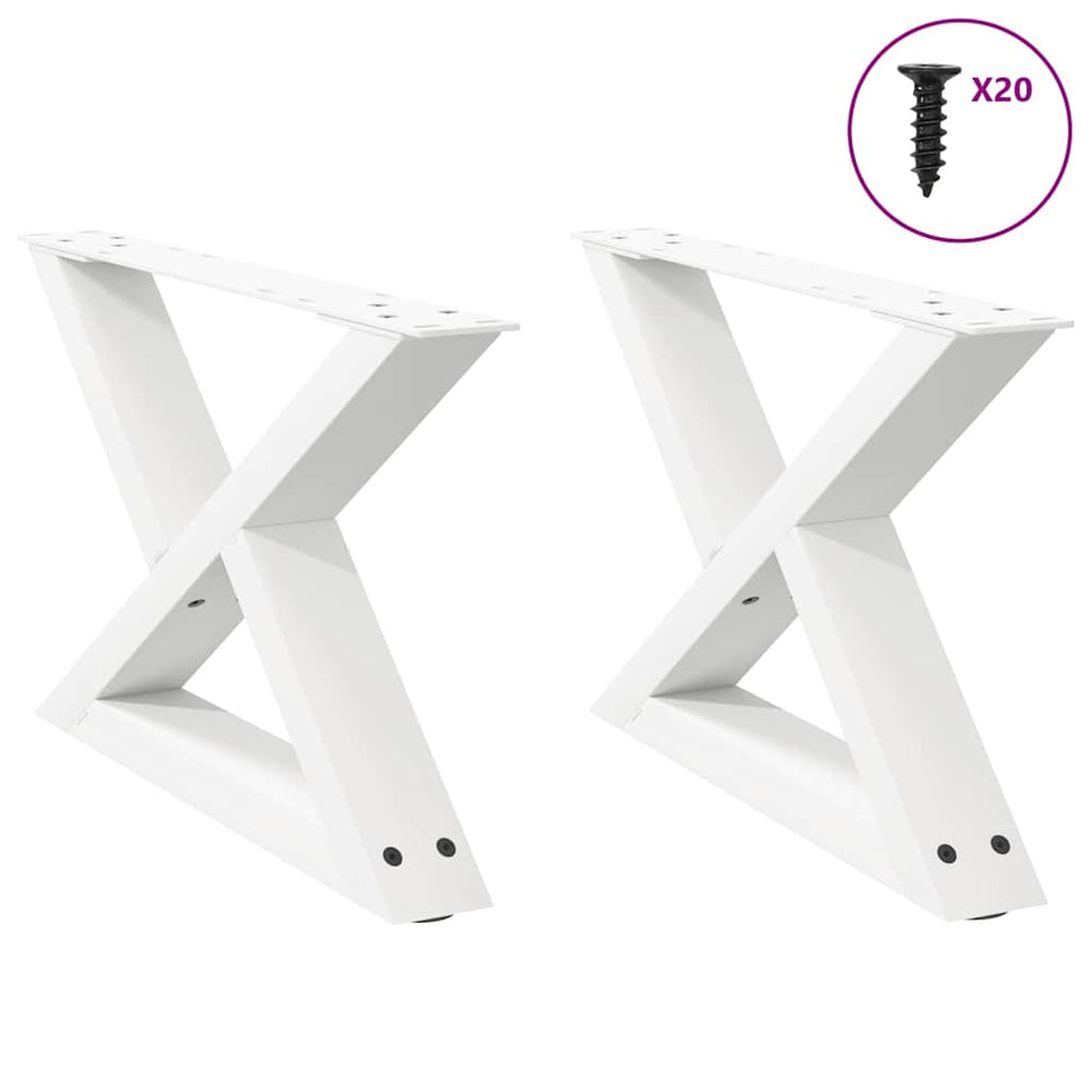 Weiße Couchtischbeine, 50 cm, 2er Set