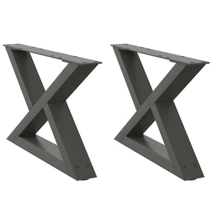 Anthrazit Couchtischbeine Stahl 50cm 2er Set