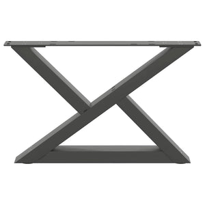Anthrazit Couchtischbeine Stahl 50cm 2er Set