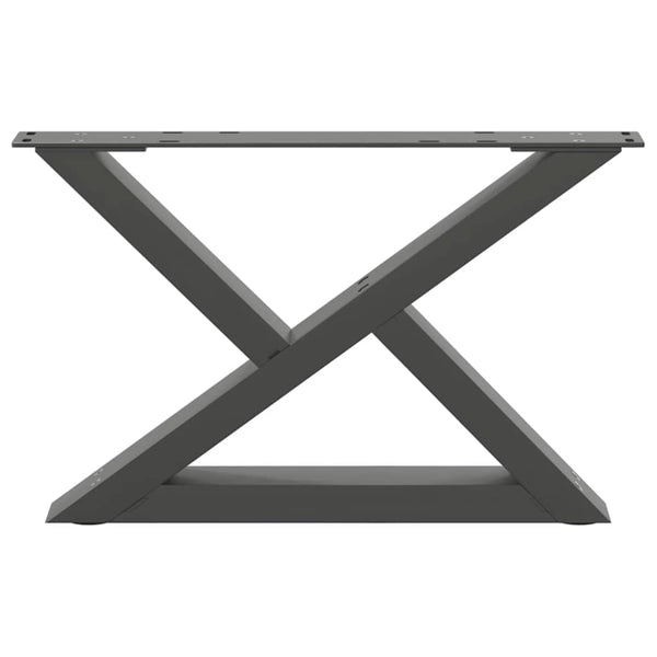 Anthrazit Couchtischbeine Stahl 50cm 2er Set