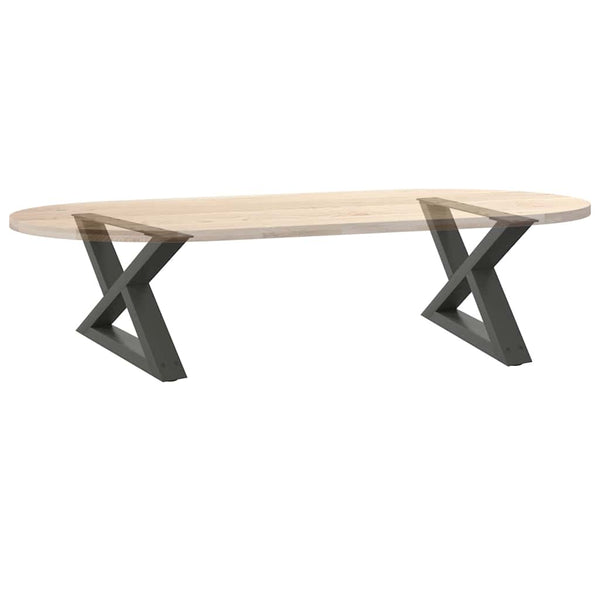 Anthrazit Couchtischbeine Stahl 50cm 2er Set