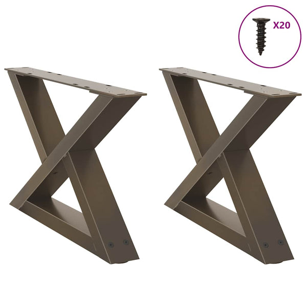 Couchtischbeine aus Stahl, 2er Set
