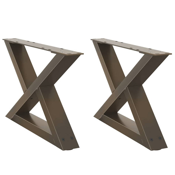 Couchtischbeine aus Stahl, 2er Set