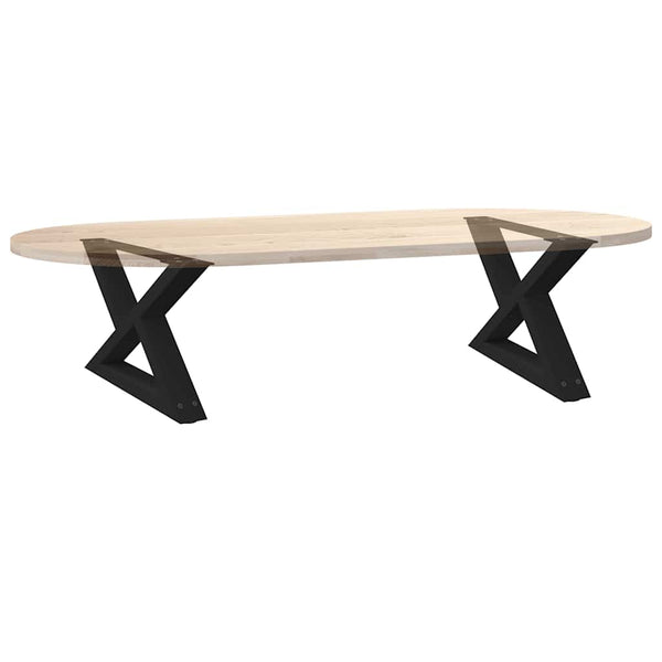 Couchtischbeine Schwarz 60 cm, 2er-Set