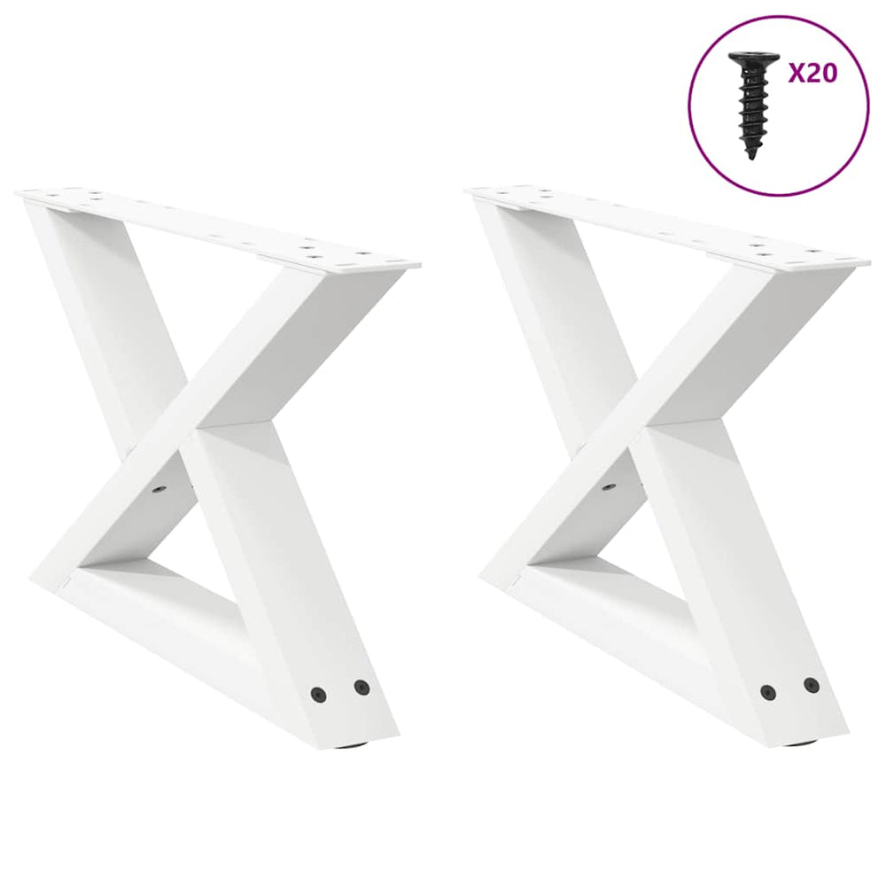 Couchtischbeine Weiß 60cm, 2er Set