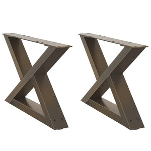 Couchtischbeine aus Stahl, 60 cm, 2er-Set