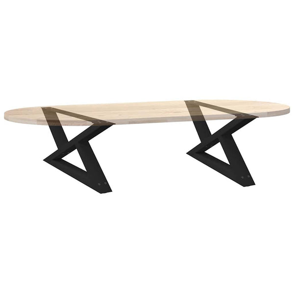 Couchtischbeine, 2er Set, Schwarz, 70 cm