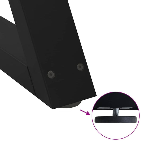 Couchtischbeine, 2er Set, Schwarz, 70 cm