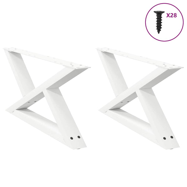 Couchtischbeine, 70 cm, Weiß, 2er-Set