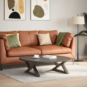 Couchtischbeine 70 cm, 2er Set Stahl Natur