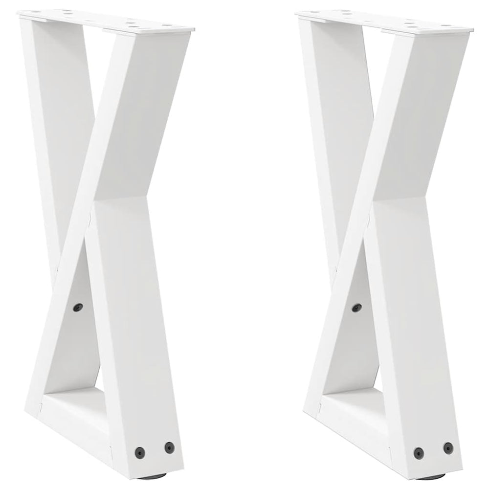Couchtischbeine, 2er Set, Weiß, Stahl
