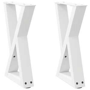 Couchtischbeine, 2er Set, Weiß, Stahl