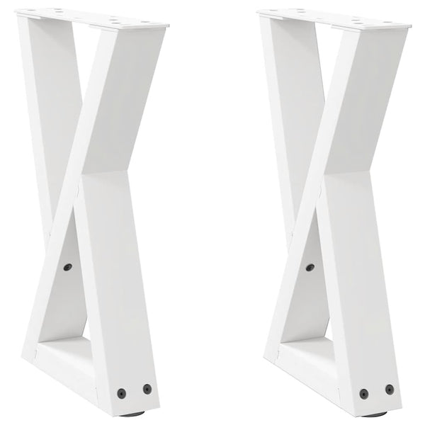 Couchtischbeine, 2er Set, Weiß, Stahl
