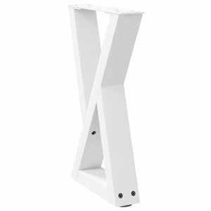 Couchtischbeine, 2er Set, Weiß, Stahl