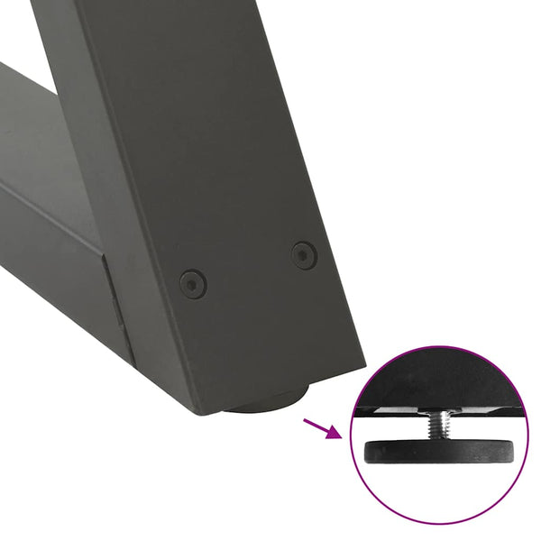 Anthrazit Couchtischbeine, 2er Set, Stahl