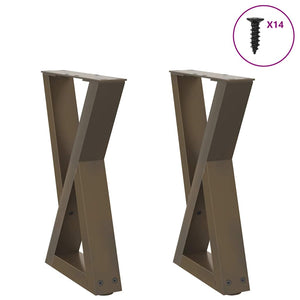 Couchtischbeine aus Stahl, 2er Set
