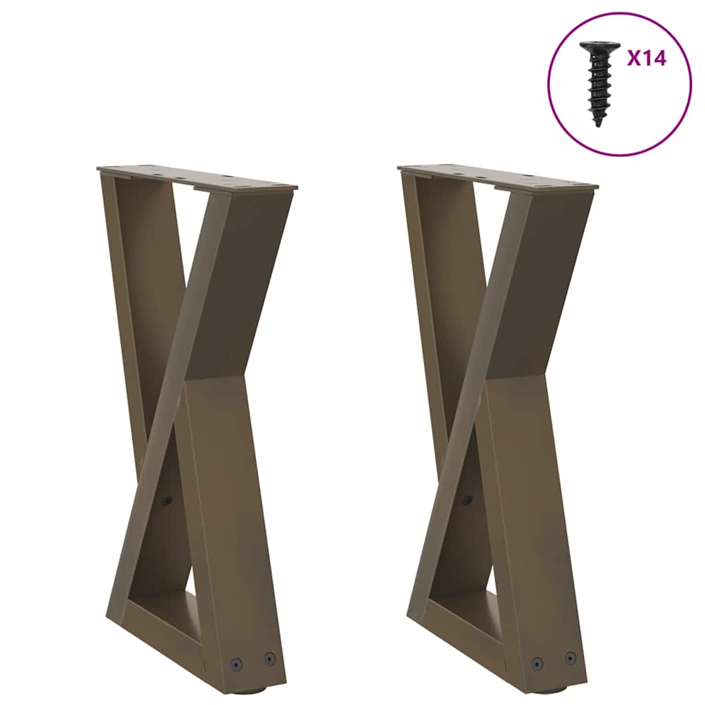 Couchtischbeine aus Stahl, 2er Set