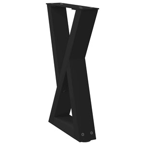 Schwarze Couchtischbeine, 38 cm, 2er-Set