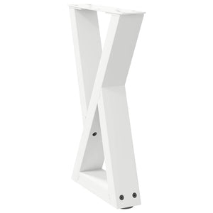 Couchtischbeine Weiß, 38 cm, 2er-Set