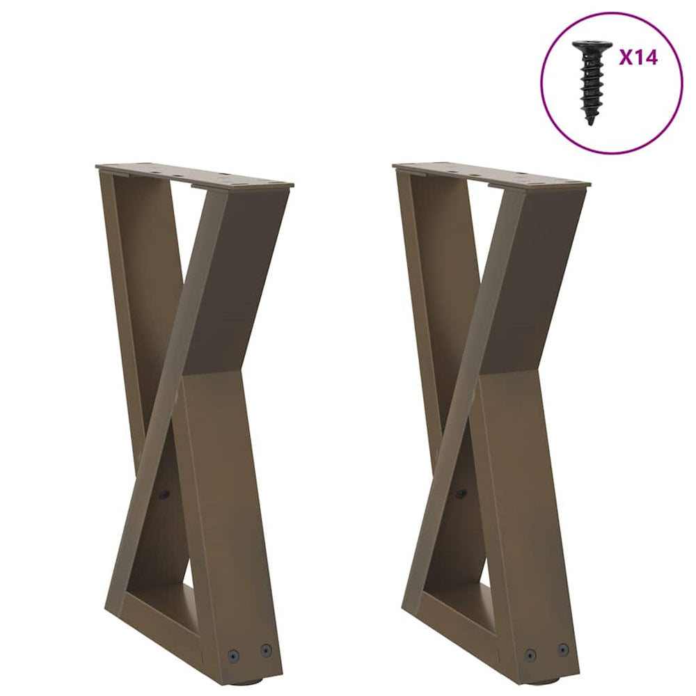 Couchtischbeine aus Stahl, 2er Set