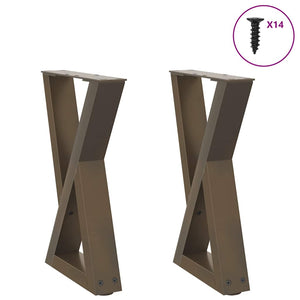 Couchtischbeine aus Stahl, 2er Set