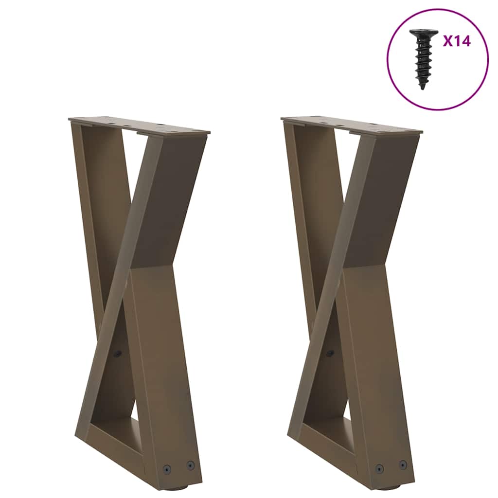 Couchtischbeine aus Stahl, 2er Set