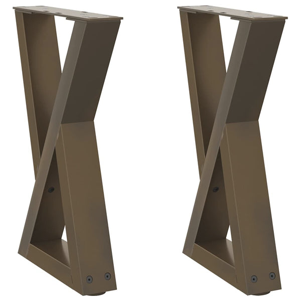 Couchtischbeine aus Stahl, 2er Set