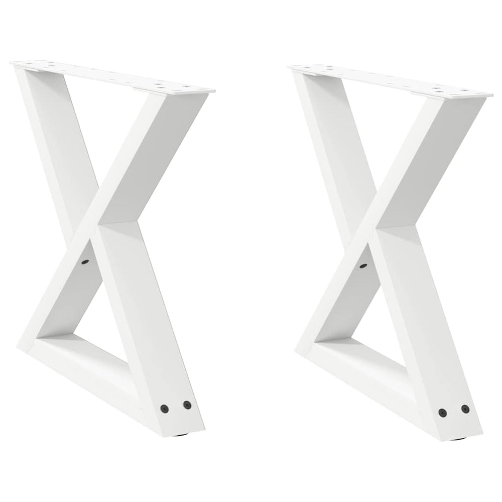 Weiße Couchtischbeine, 50 cm, 2er-Set