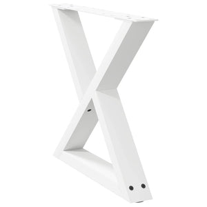 Weiße Couchtischbeine, 50 cm, 2er-Set