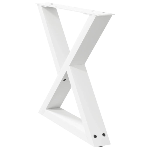 Weiße Couchtischbeine, 50 cm, 2er-Set