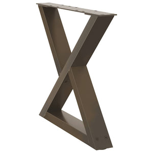 Couchtischbeine, 2 Stk., Naturstahl, 50 cm