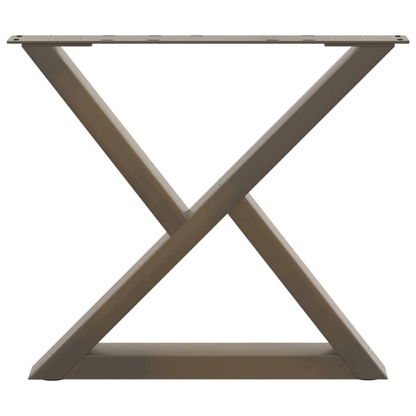 Couchtischbeine, 2 Stk., Naturstahl, 50 cm