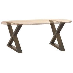 Couchtischbeine, 2 Stk., Naturstahl, 50 cm