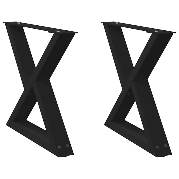 Schwarze Couchtischbeine, 60 cm, 2er-Set