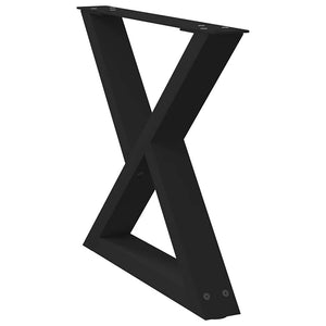 Schwarze Couchtischbeine, 60 cm, 2er-Set