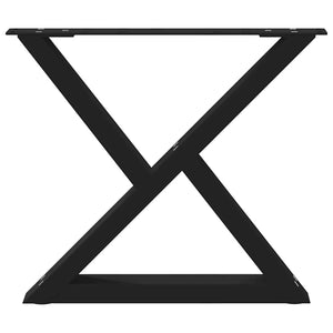 Schwarze Couchtischbeine, 60 cm, 2er-Set