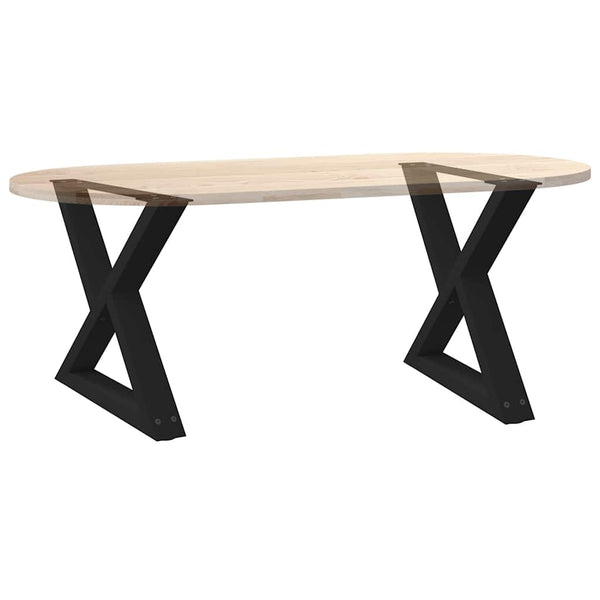 Schwarze Couchtischbeine, 60 cm, 2er-Set