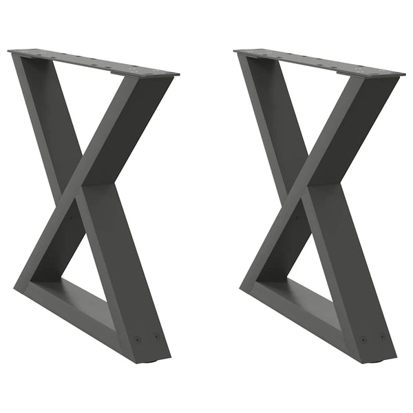 Anthrazit Couchtischbeine 60cm, 2er Set
