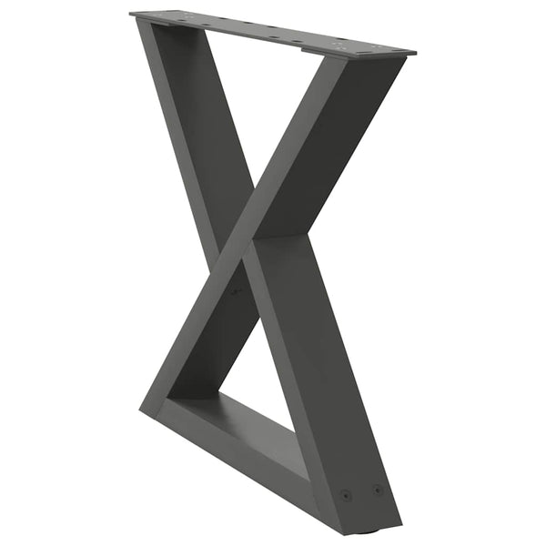 Anthrazit Couchtischbeine 60cm, 2er Set