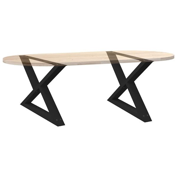 Couchtischbeine Schwarz 70 cm, 2er Set