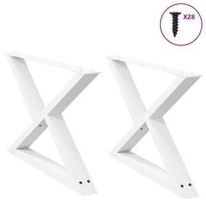 Couchtischbeine Weiß 70cm, 2er Set