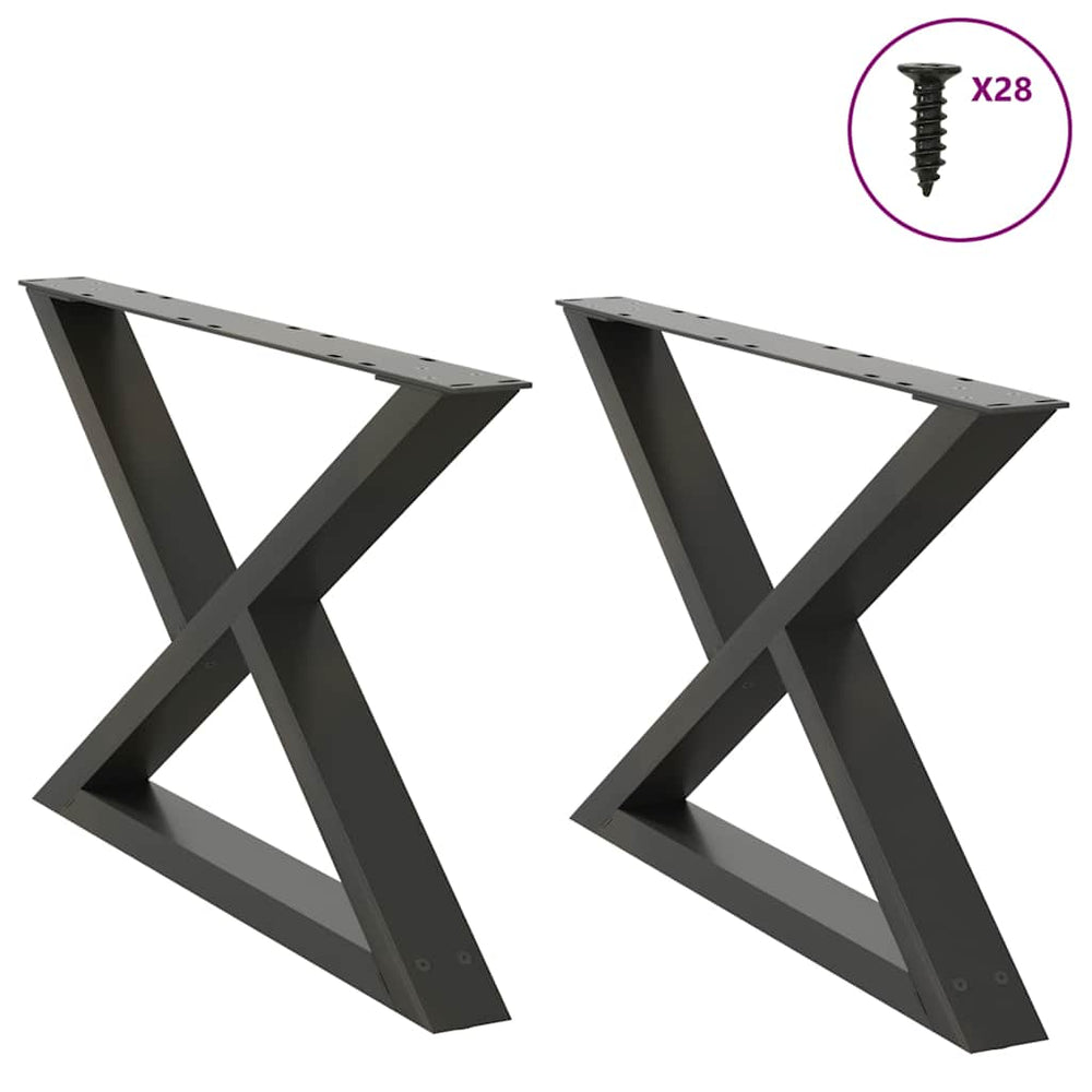 Couchtischbeine Anthrazit, 70 cm, 2er Set