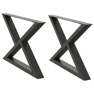 Couchtischbeine Anthrazit, 70 cm, 2er Set