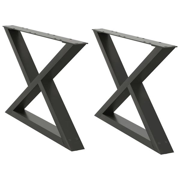 Couchtischbeine Anthrazit, 70 cm, 2er Set